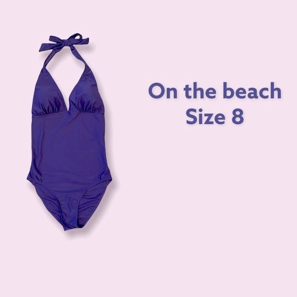 NTW on the beach one piece swimming suit size 8 purple - Picture 1 of 5